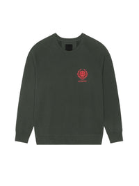 Sweatshirt slim Givenchy Crest - Green Forest