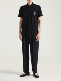 Polo manches courtes coupe régulière - Black