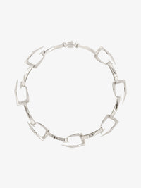 GIV CUT SILVERY LARGE NECKLACE