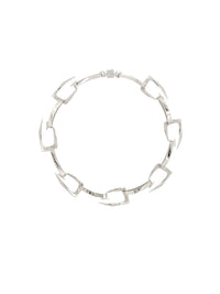 Collier G cut argenté en laiton - Silvery