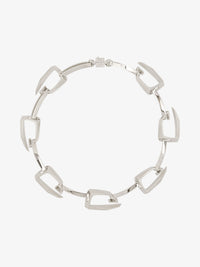 GIV CUT SILVERY LARGE NECKLACE