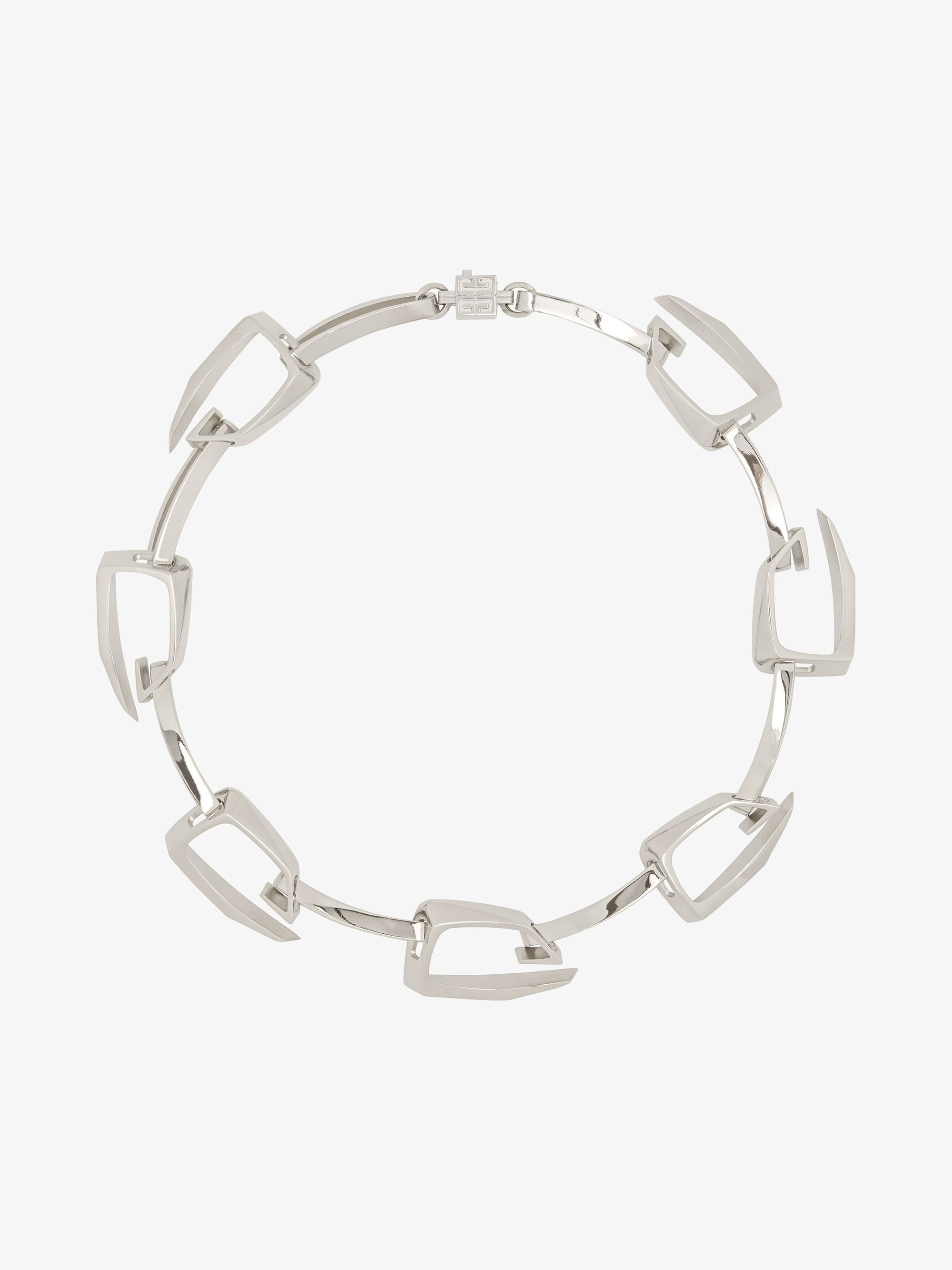 GIV CUT SILVERY LARGE NECKLACE
