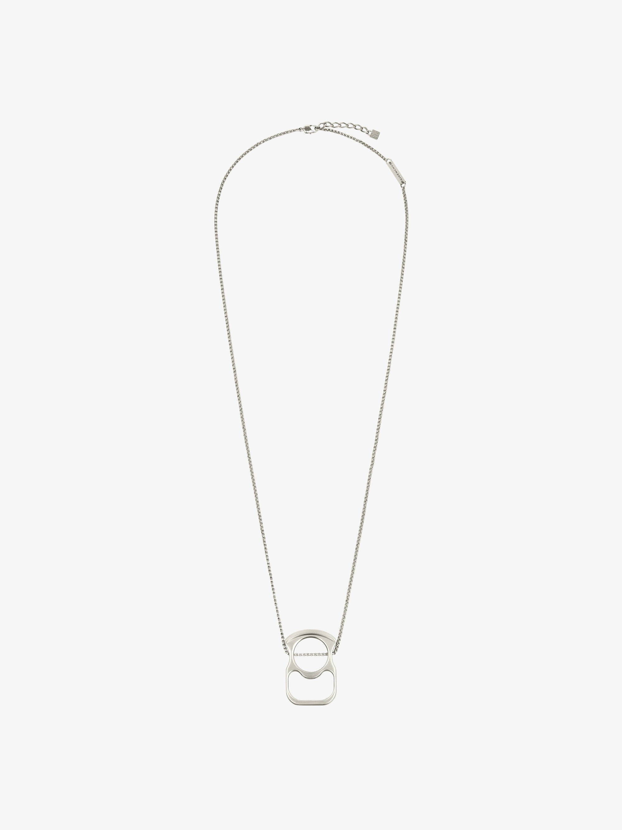 G CAN PENDANT SILVERY NECKLACE