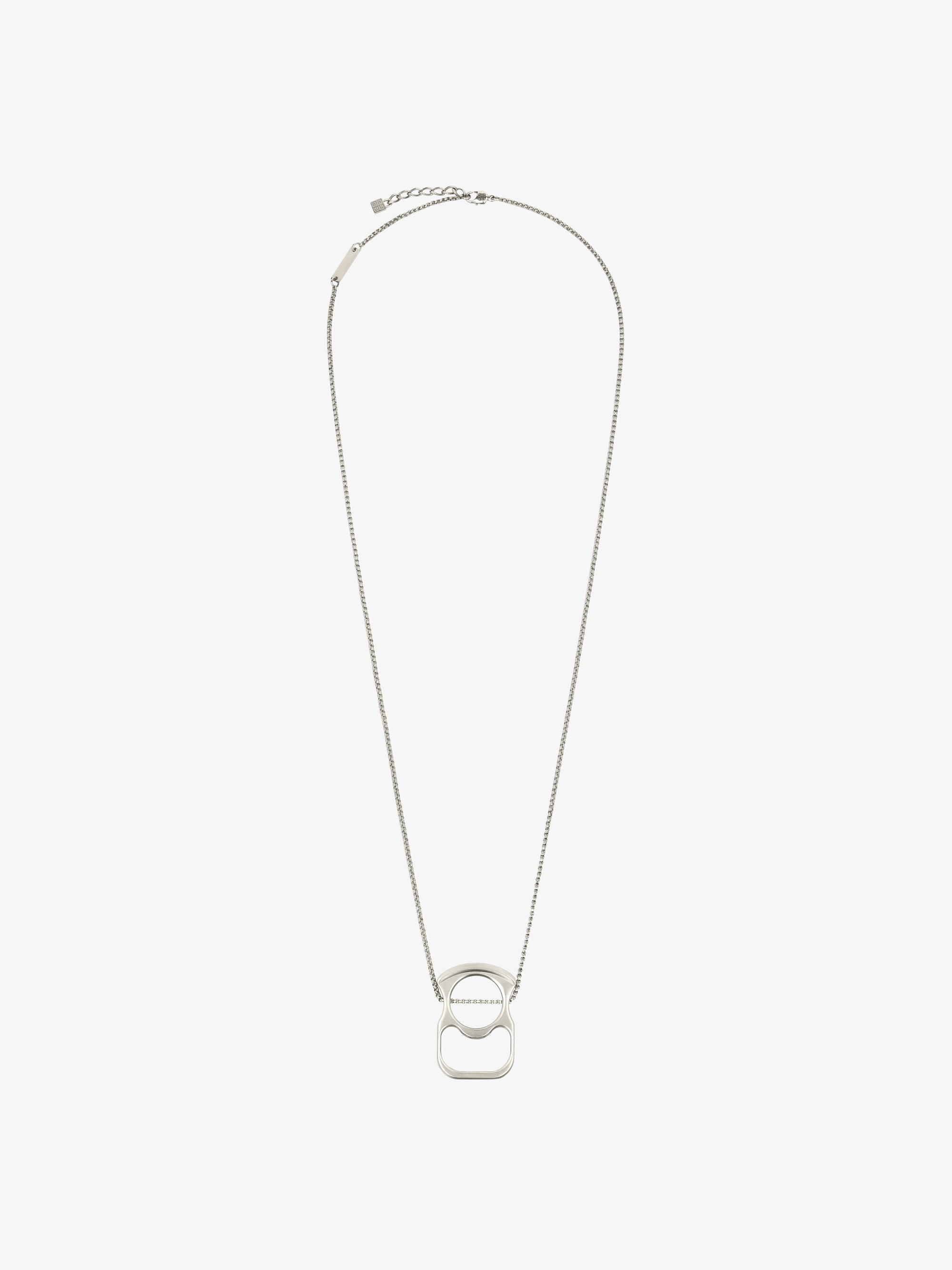G CAN PENDANT SILVERY NECKLACE