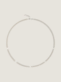 4G SILVERY CHAIN SMALL NECKLACE