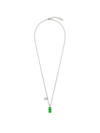 Collier G Cube en laiton - Bright Green