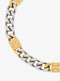 4G GOLDEN SILVERY CHAIN LARGE NECKLACE