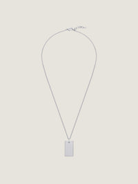 GIVENCHY SILVERY 4G ALLOVER TAG NECKLACE