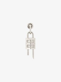LOCK SILVERY SMALL HOOP EARRING