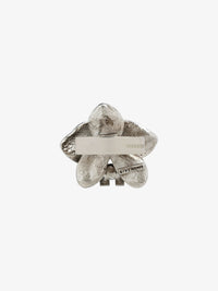 Mono boucle fleur en laiton - Blanc & Jaune