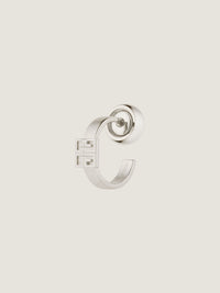 4G SILVERY HOOP EARRING