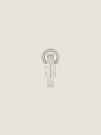 4G SILVERY HOOP EARRING
