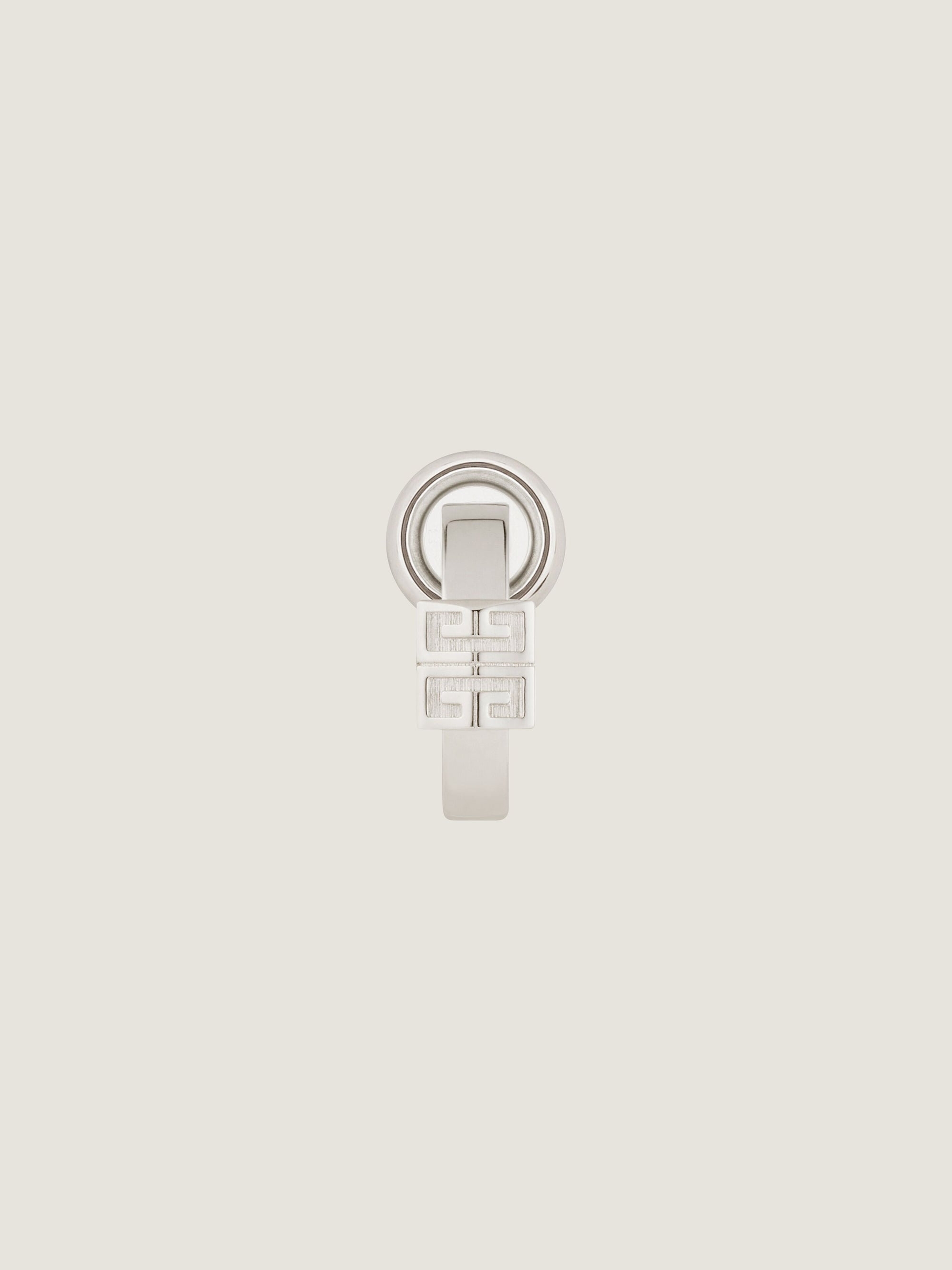 4G SILVERY HOOP EARRING