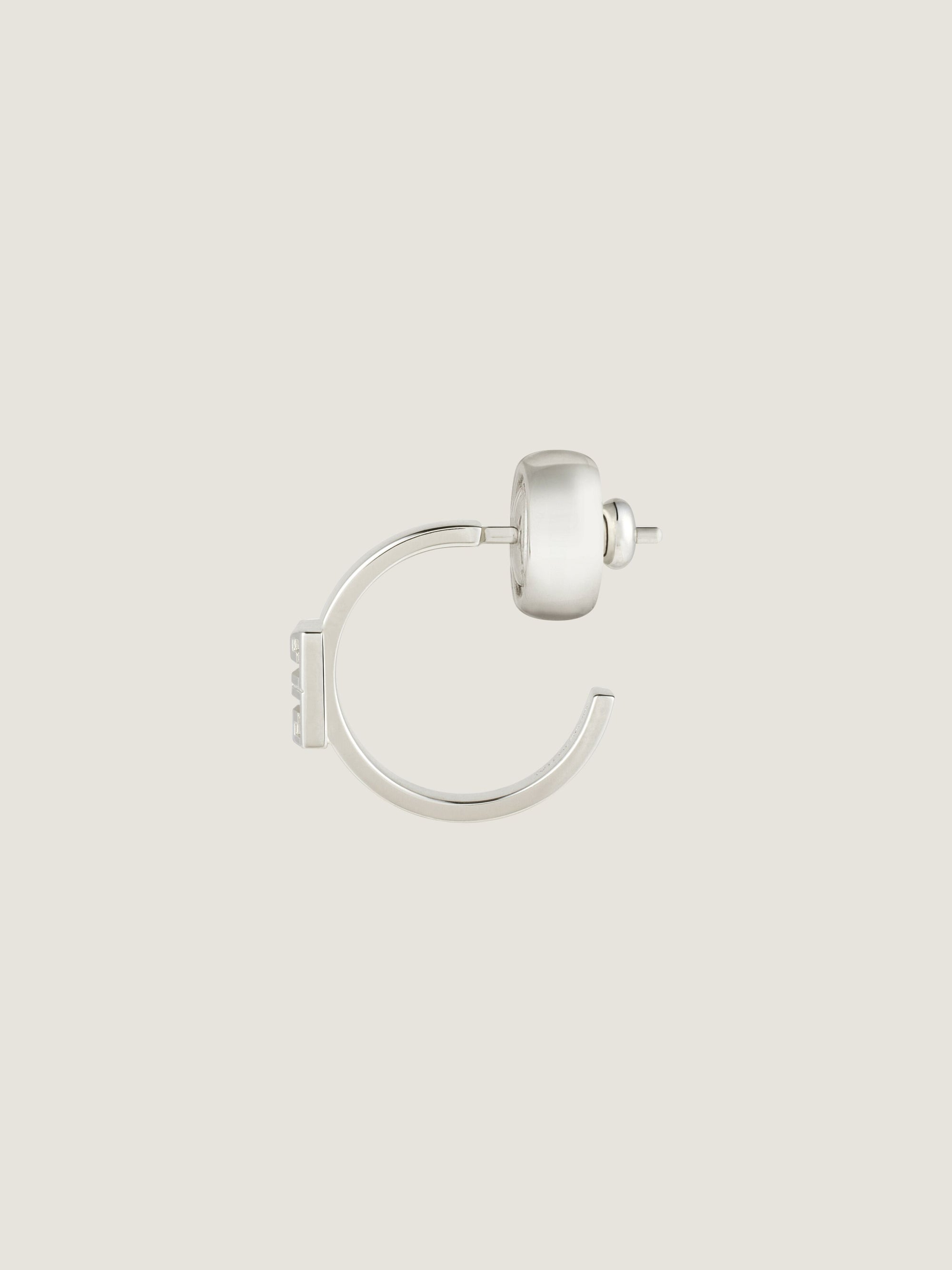 4G SILVERY HOOP EARRING