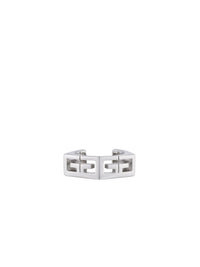 2G all-over silver-plated brass ear cuff - Silvery
