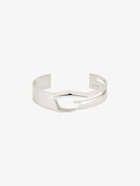 GIV CUT SILVERY CUFF BRACELET
