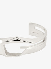 GIV CUT SILVERY CUFF BRACELET
