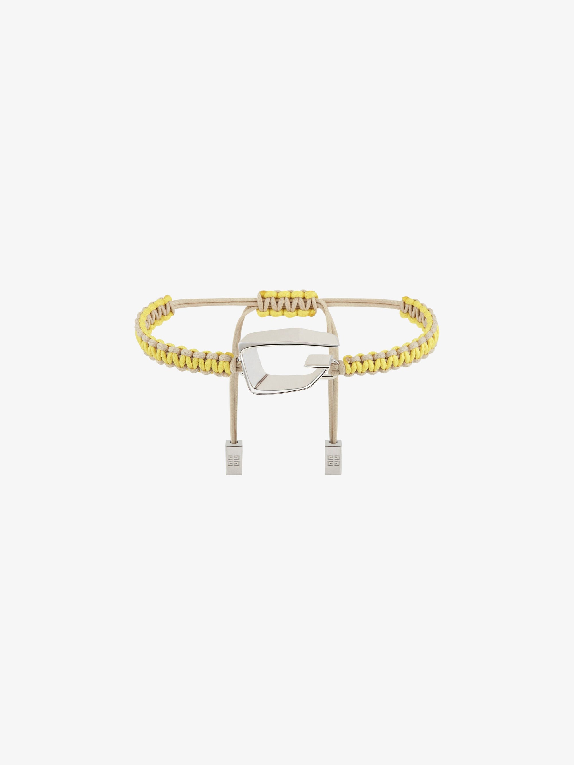 GIV CUT SILVERY CORD BRACELET