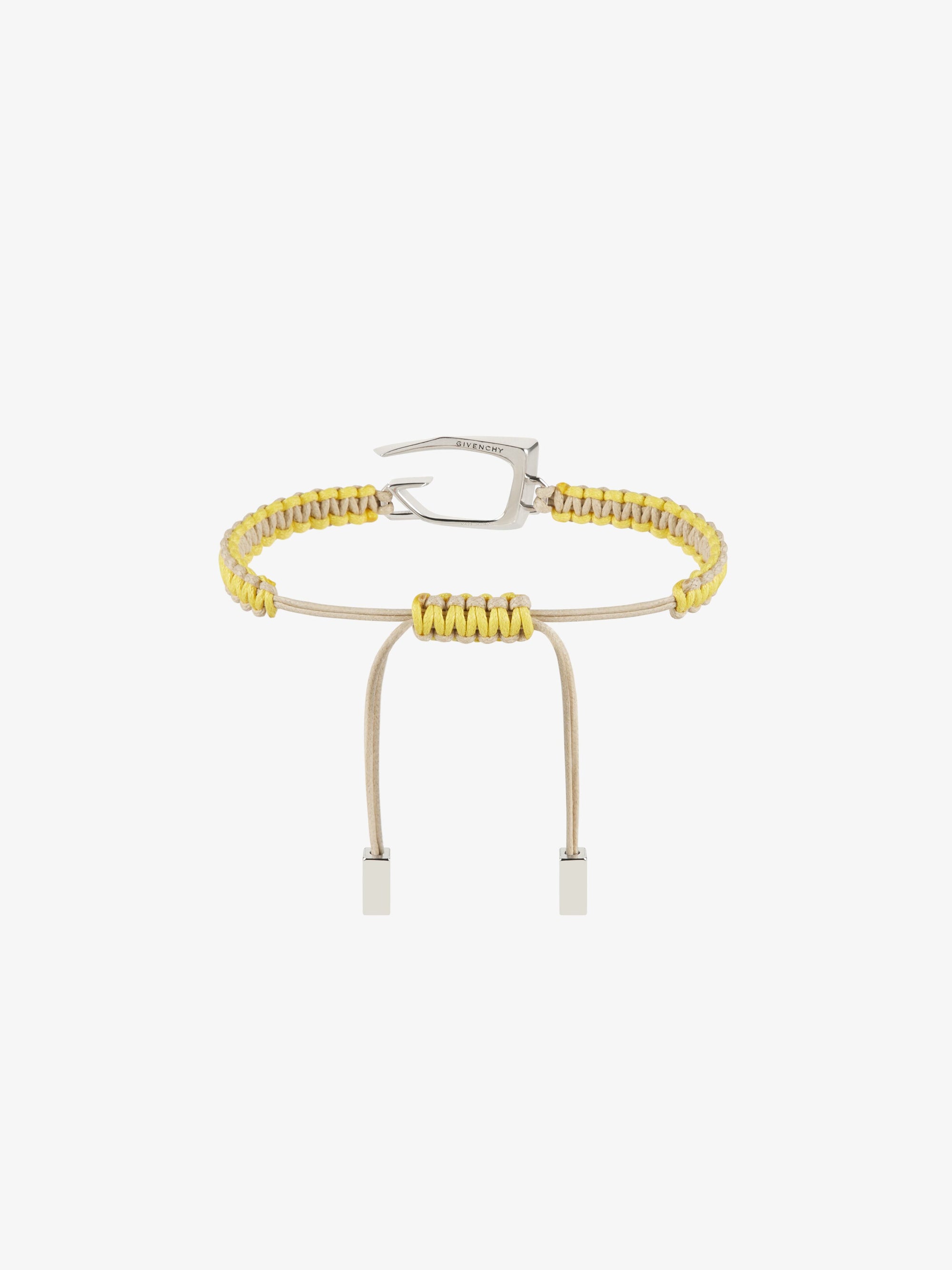 GIV CUT SILVERY CORD BRACELET