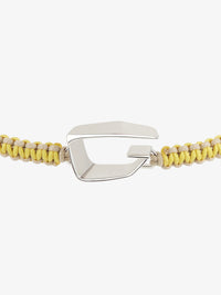GIV CUT SILVERY CORD BRACELET