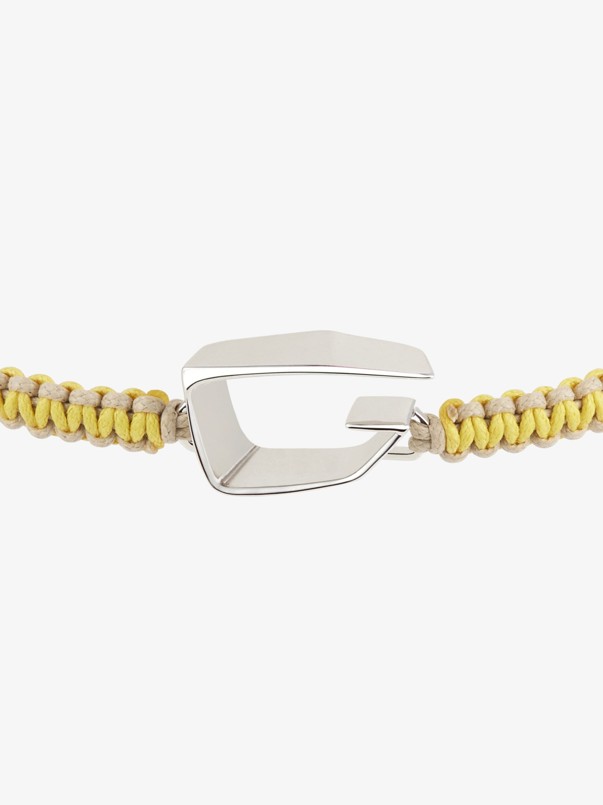 GIV CUT SILVERY CORD BRACELET