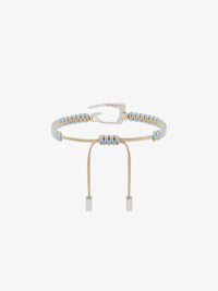 GIV CUT SILVERY CORD BRACELET