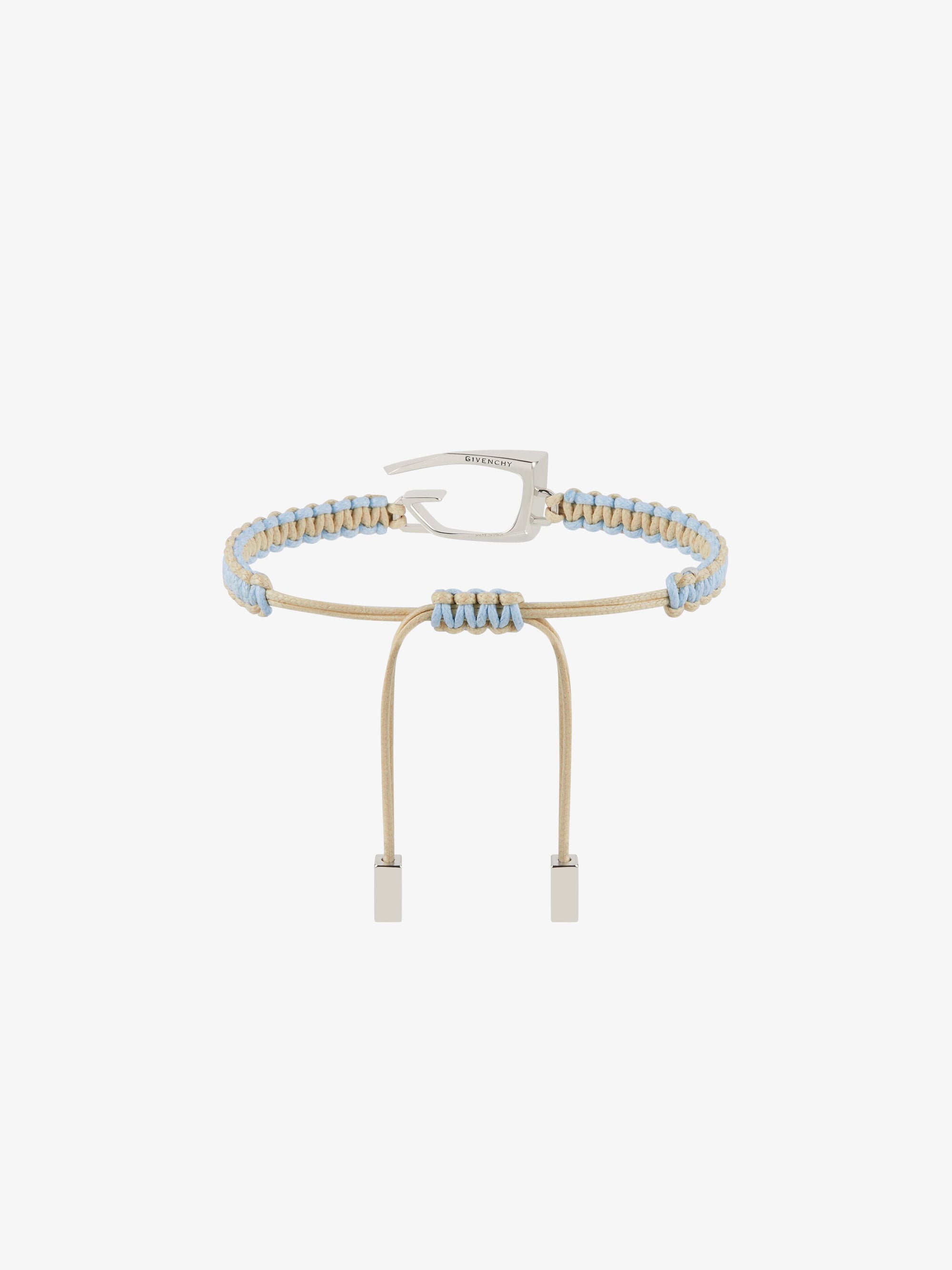 GIV CUT SILVERY CORD BRACELET