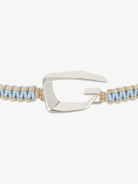 GIV CUT SILVERY CORD BRACELET
