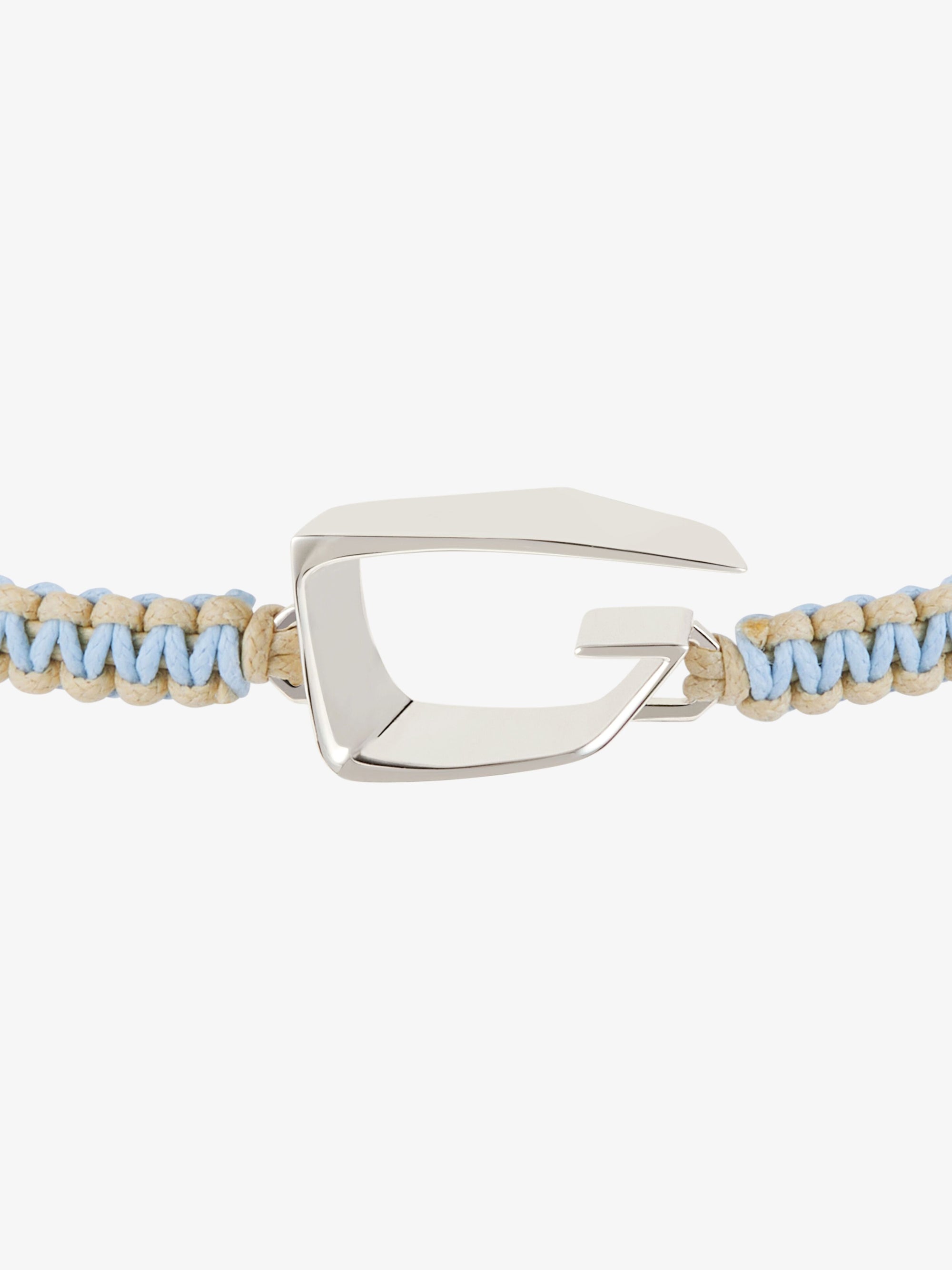 GIV CUT SILVERY CORD BRACELET