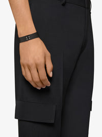 Bracelet 4G en cuir - Noir