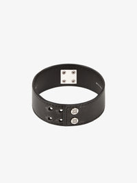 Bracelet 4G en cuir - Noir