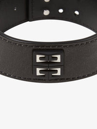 Bracelet 4G en cuir - Noir