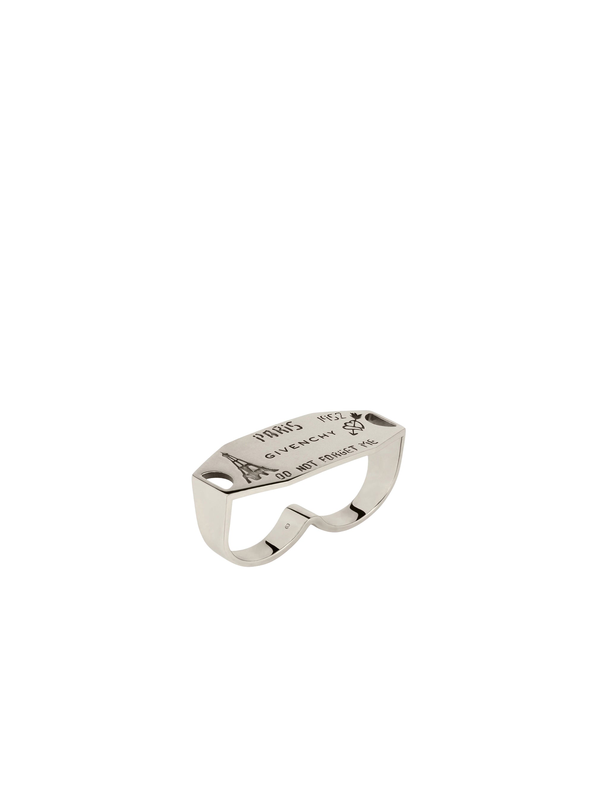 Bague City double doigt - Silvery