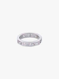 2G ALL OVER SILVERY RING