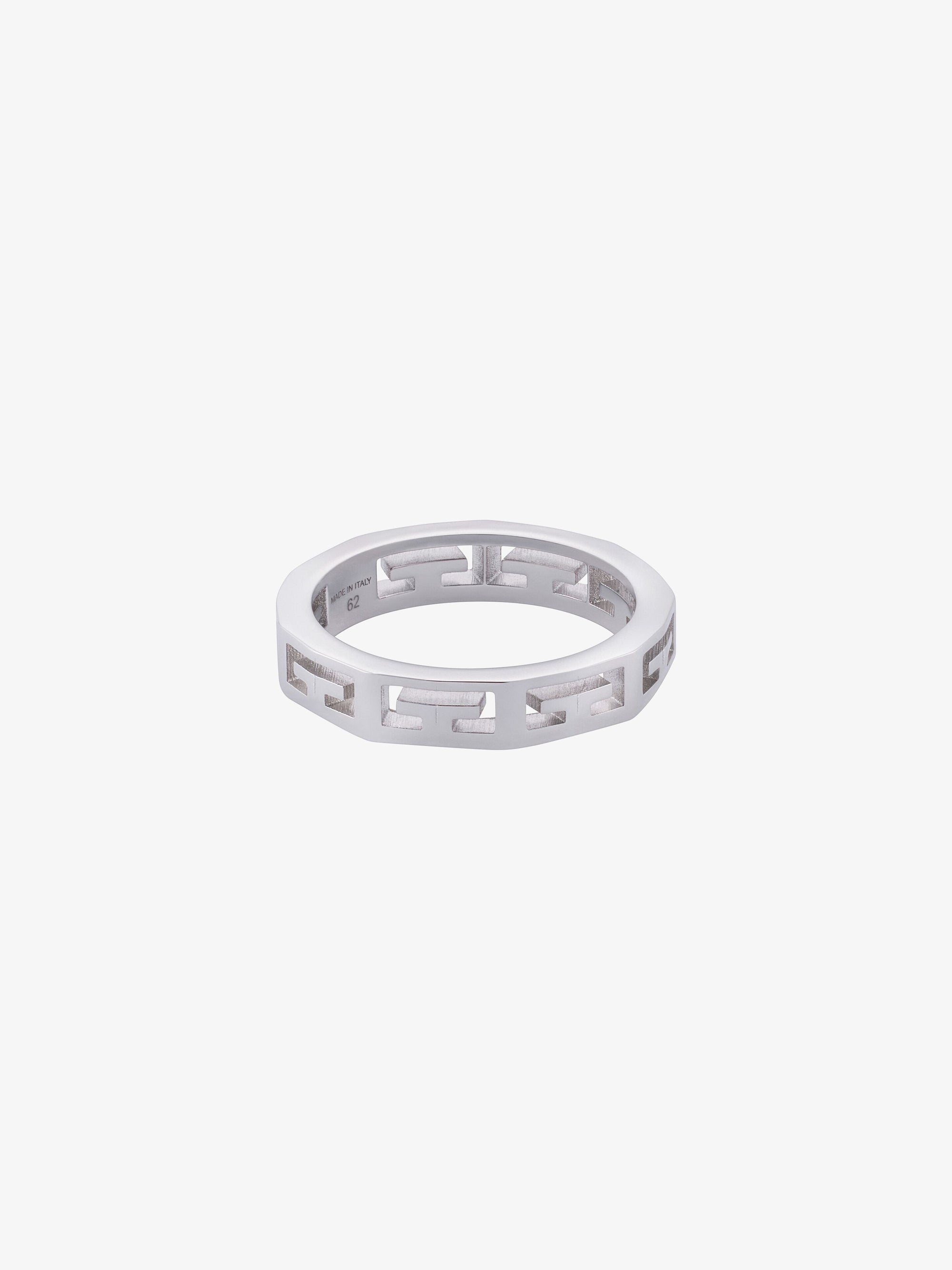 2G ALL OVER SILVERY RING