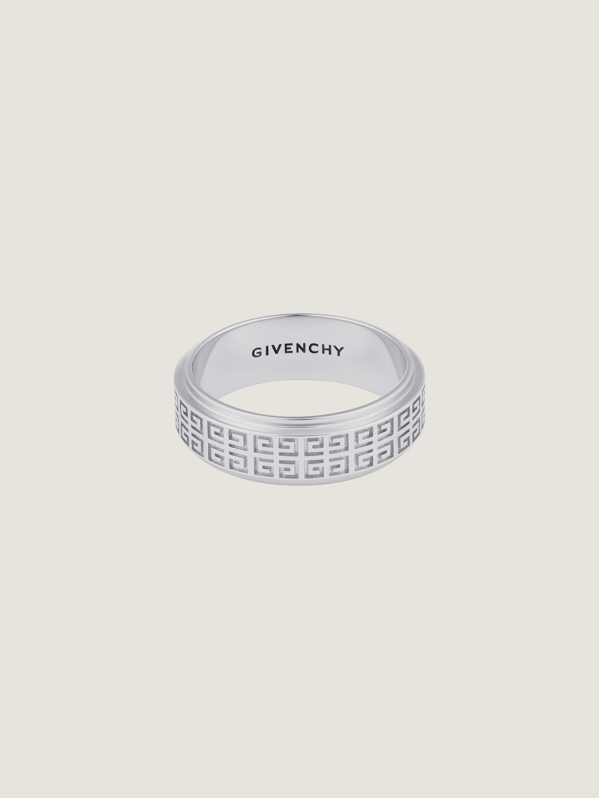 GIVENCHY SILVERY 4G ALLOVER RING