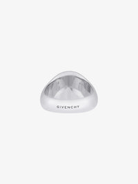 2G MONOGRAM 72 SILVERY SIGNET RING