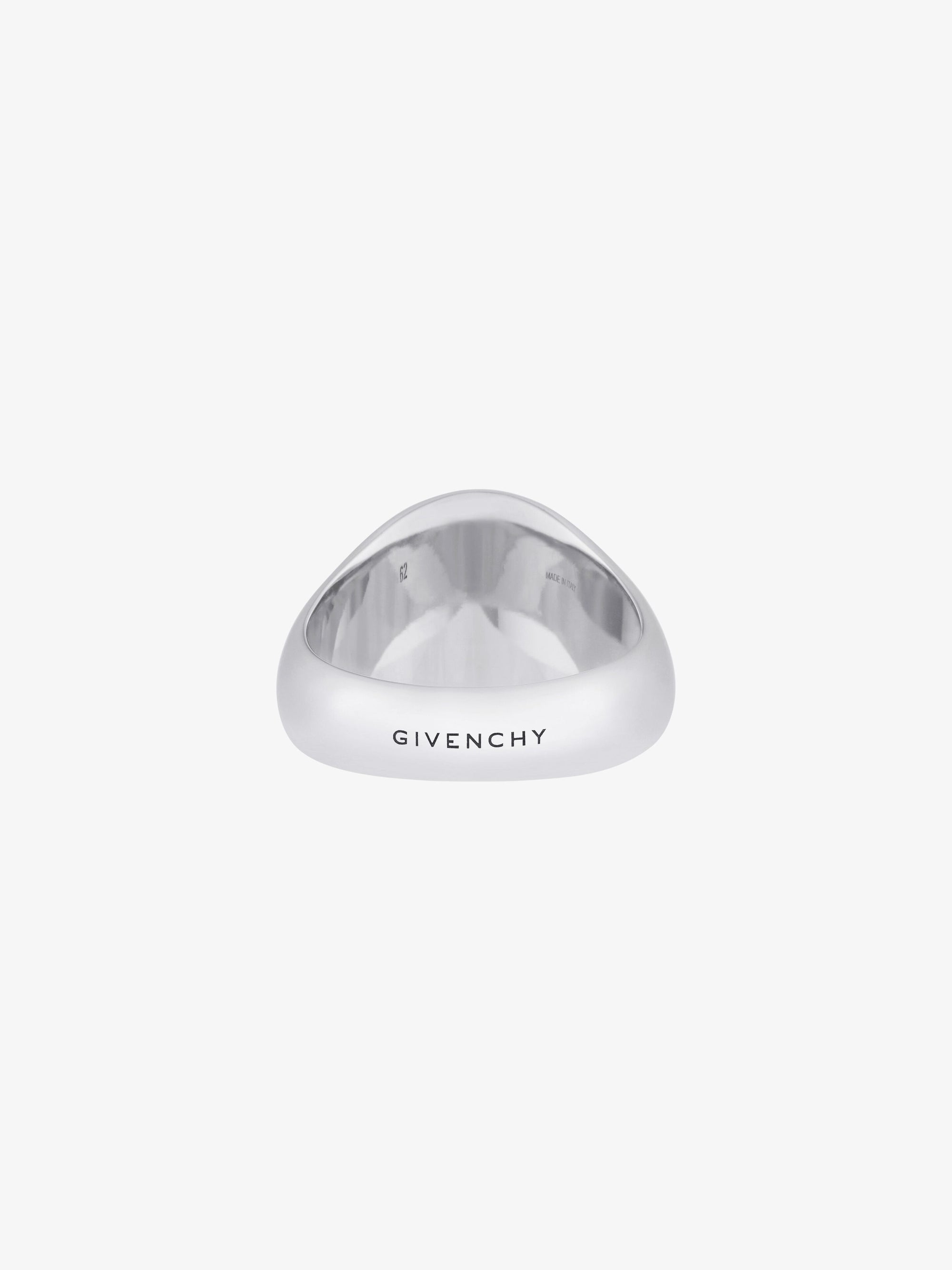 2G MONOGRAM 72 SILVERY SIGNET RING