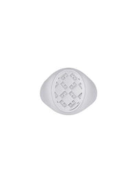 2G MONOGRAM 72 SILVERY SIGNET RING