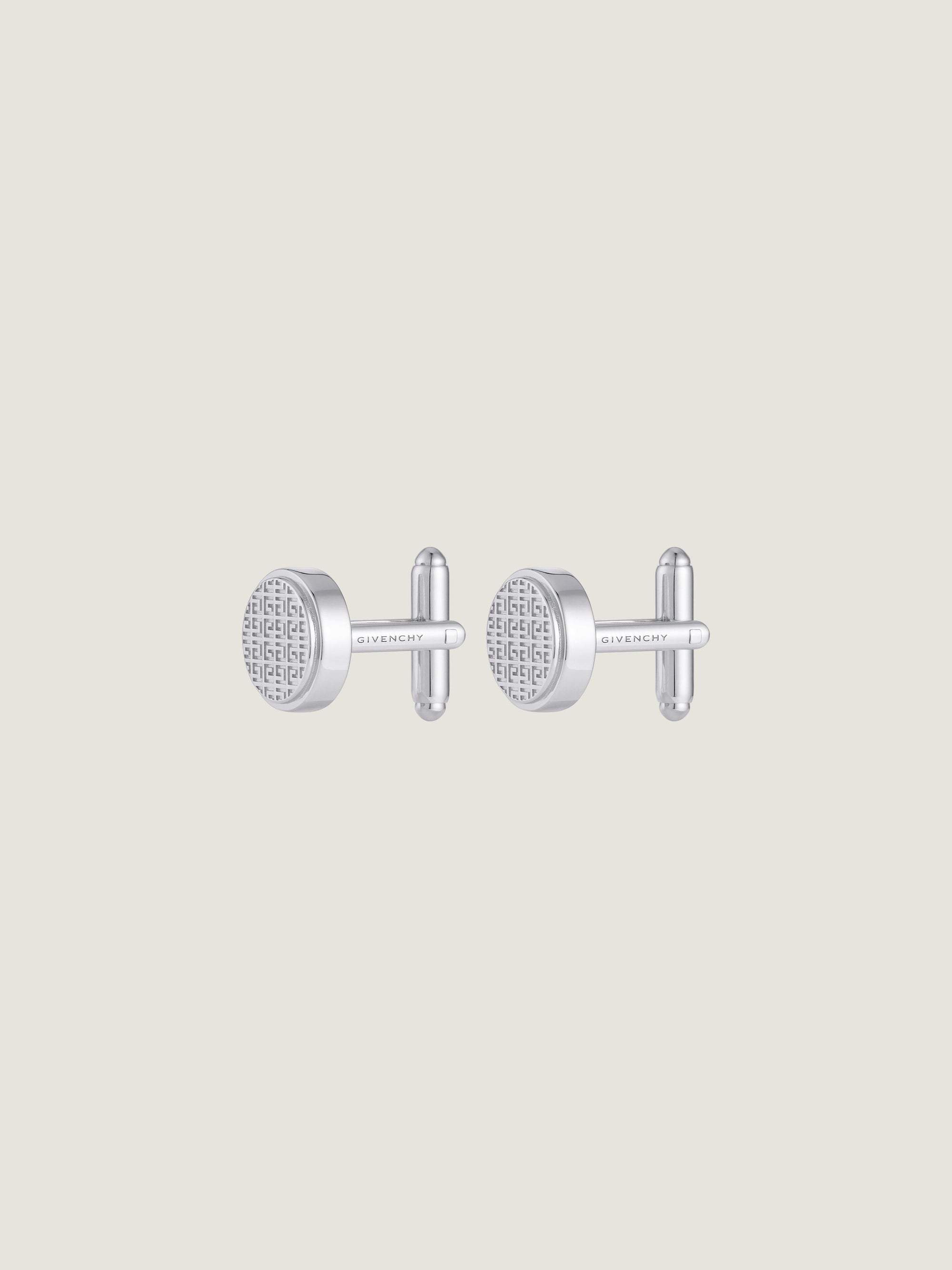 GIVENCHY SILVERY 4G ALLOVER CUFFLINKS