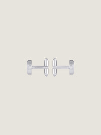 GIVENCHY SILVERY 4G ALLOVER CUFFLINKS