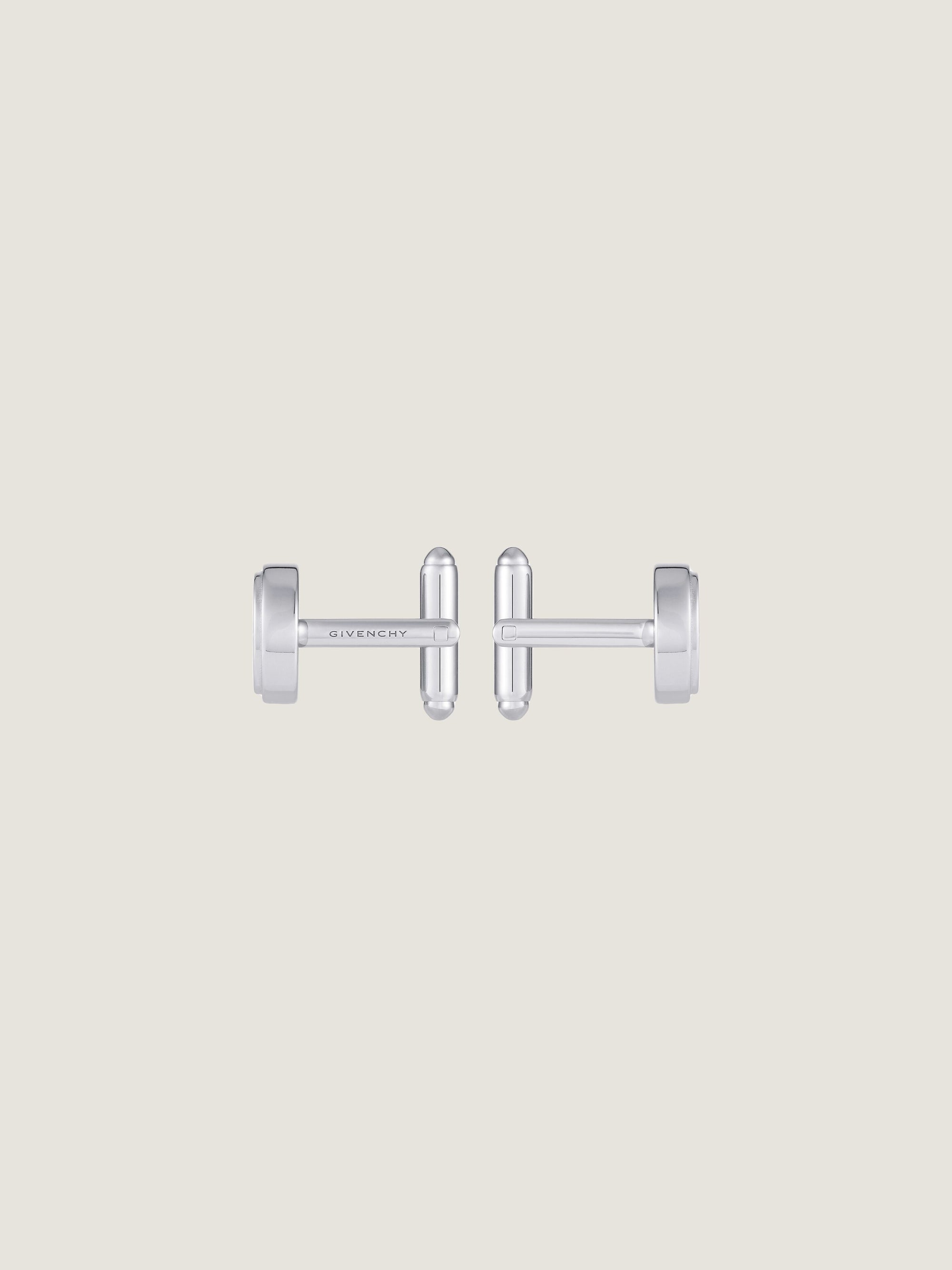 GIVENCHY SILVERY 4G ALLOVER CUFFLINKS