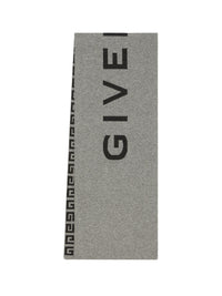 Écharpe double face Givenchy en laine - Gris Elephant