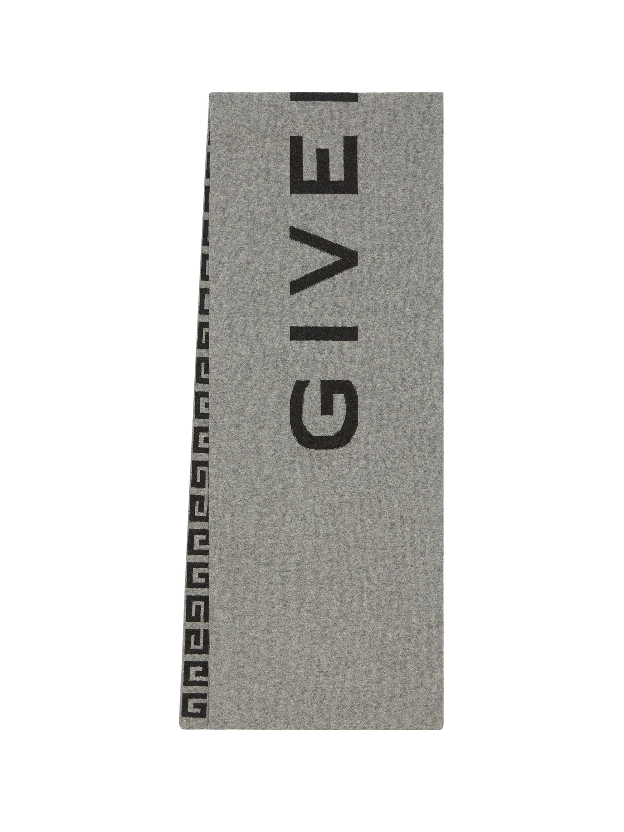 Écharpe double face Givenchy en laine - Gris Elephant