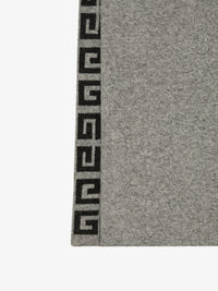 Écharpe double face Givenchy en laine - Gris Elephant
