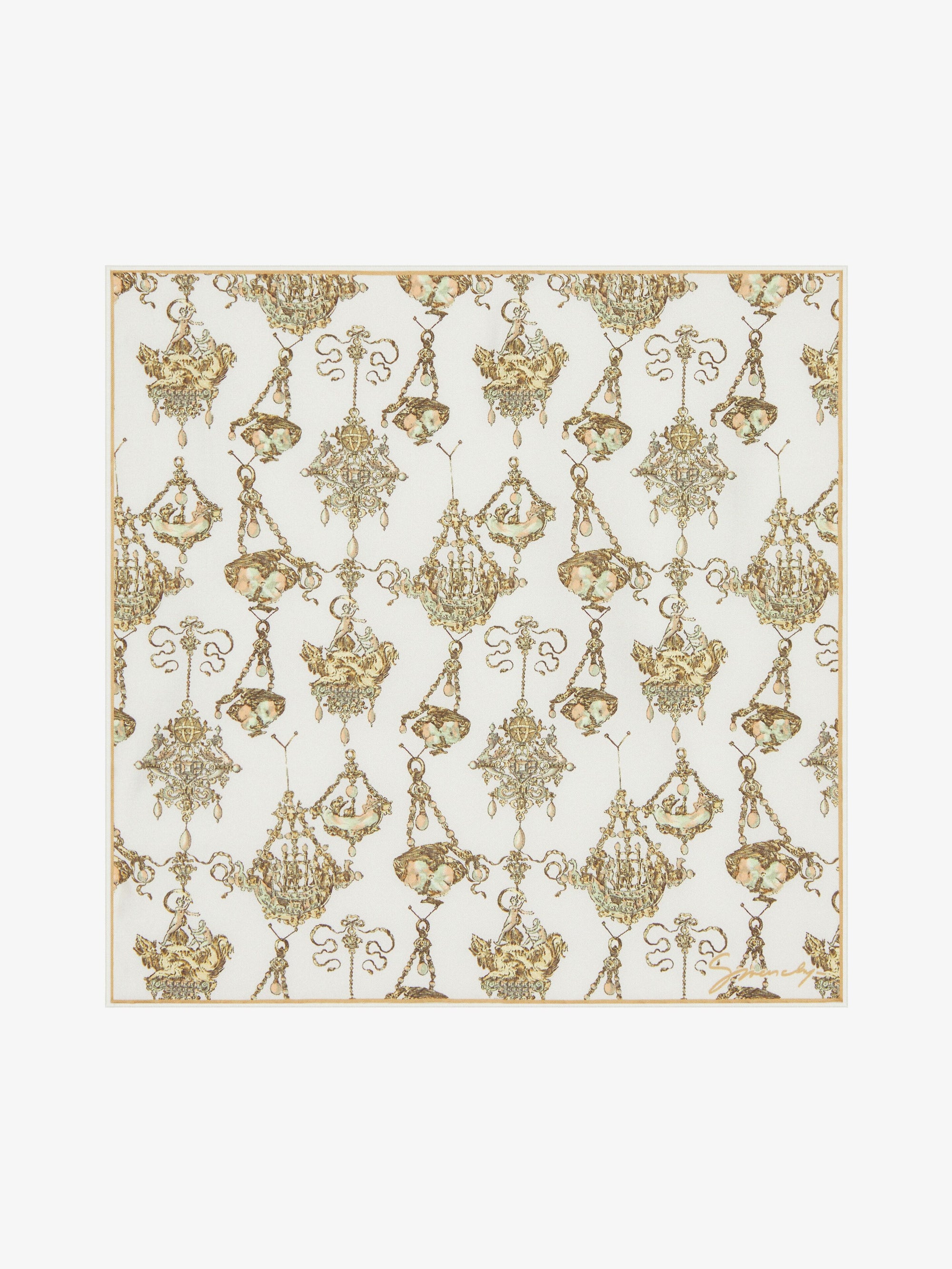 ALL OVER CHANDELIER POCKET SQUARE 33X33