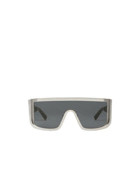 Lunettes de soleil masque métal en métal - Black & Silvery