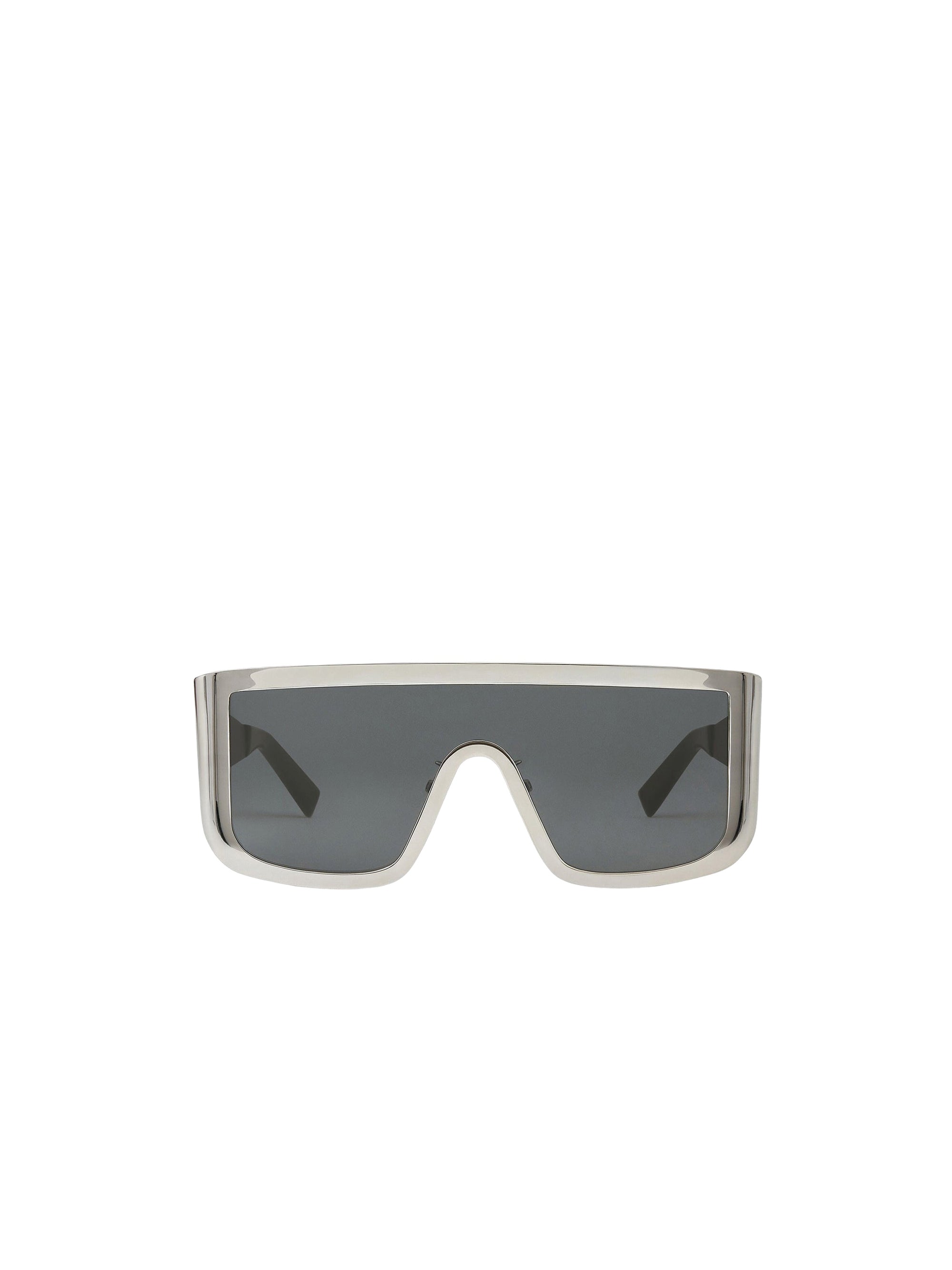 Lunettes de soleil masque métal en métal - Black & Silvery