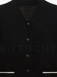Blouson varsity cropped Givenchy en laine - Black & White