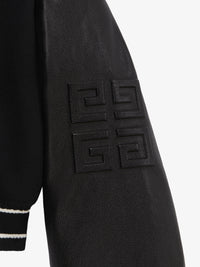 Blouson varsity cropped Givenchy en laine - Black & White